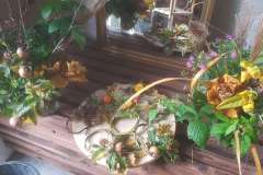 efterårsdekorationer og små pileringe